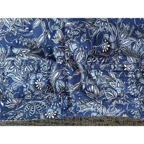 Talbots‎ Womens Floral Print Blue Vacation Cotton Blend Shorts Size 6 - Picture 4 of 9